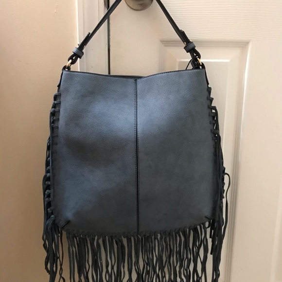 Mods Luxe Fringed Leather Hand Bag. - Picture 2 of 5